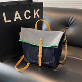Denim Messenger Bag Fashionable Artistic Youth Handbag Large Capacity Shoulder